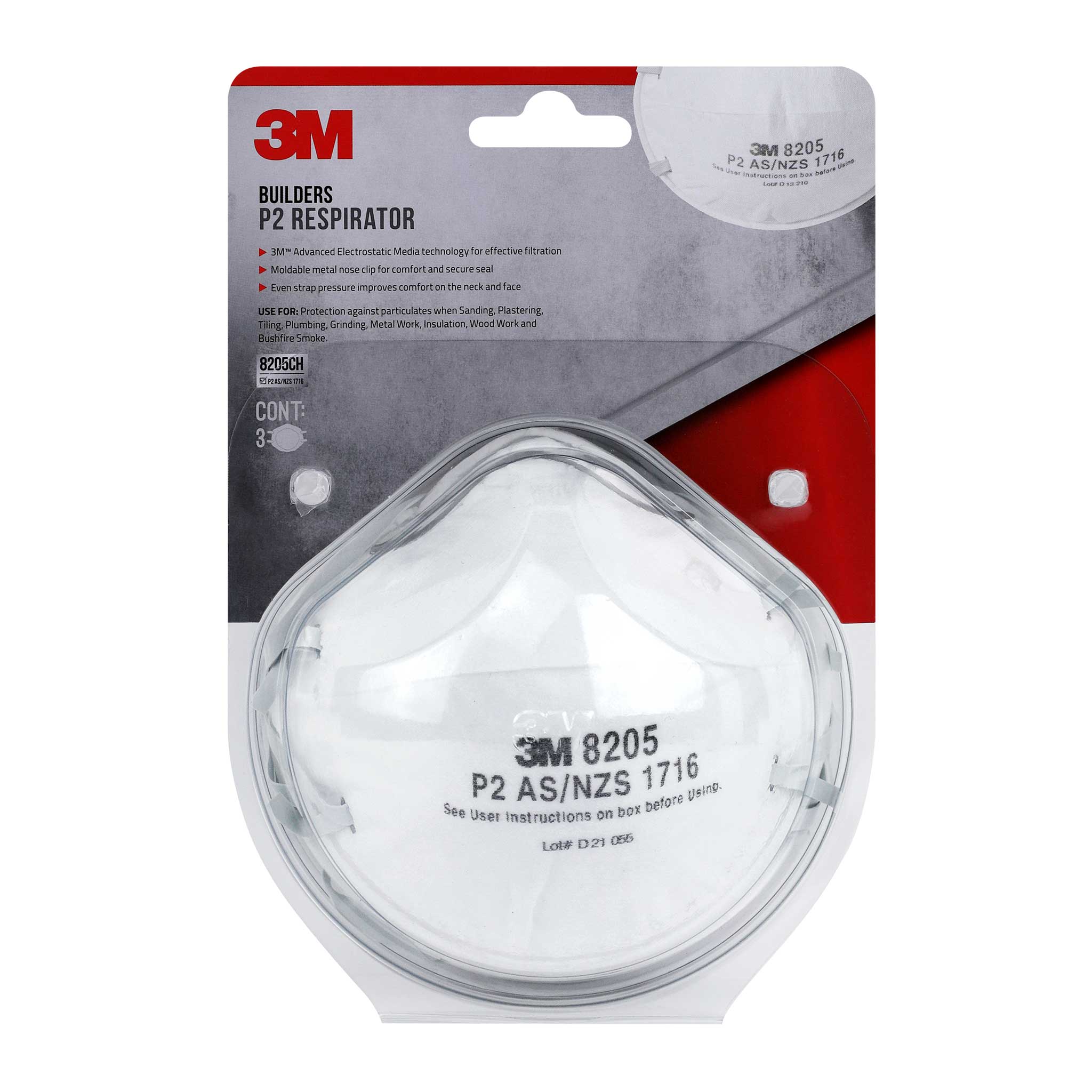3M 8205 P2 Disposable Respirator, 3 Pack – Benjamin Moore